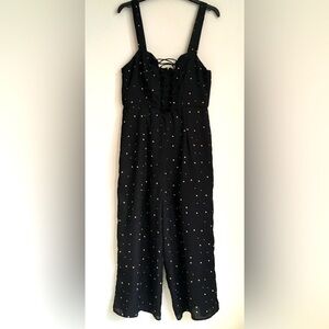Black Jumpsuit with Cream Dots Size Large But Measurements Seem Off For a Large